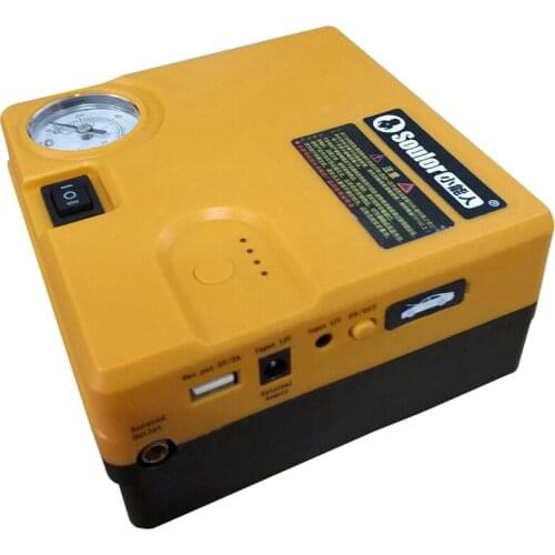 SOULOR 12000MA 12V Portable Car Jump Starter with Air Compressor Battery Jump Pack with Air Pump Emergency Starter Power,X8S