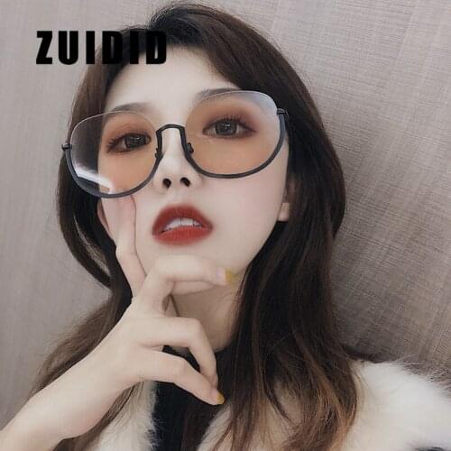 2021 Fashion Mteal Semi Rimless Sunglasses Men Women Brand Designer Half Frame Sun Glasses Ladies Classic Oculos De Sol UV400