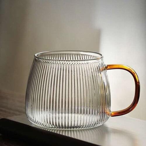 Glass Water Cup With Handle Tea Milk Drink Mug Household Whiskey Beer Juice Cup Bar Drinkware