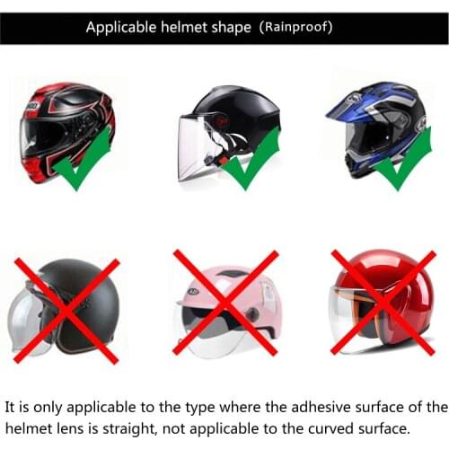 Universal Motorcycle Helmet Clear Rainproof Film Anti Rain Patch Screen for K3 K4 AX8 LS2 Helmets
