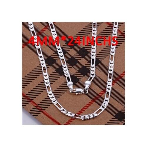 Fashion jewelry, S925 Sterling Silver color Jewelry4MM.24 Necklace , jewelry, N037