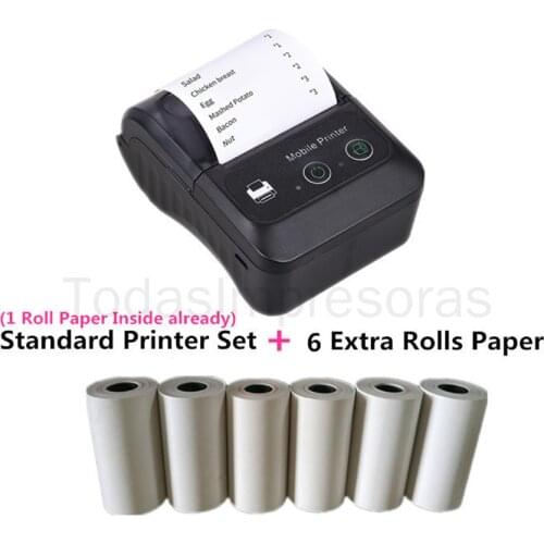 2" Mini Commercial Bill Thermal Receipt Printers Imprimantes Recus Wireless Ink-free Handheld Portable Printers Android BT Paper