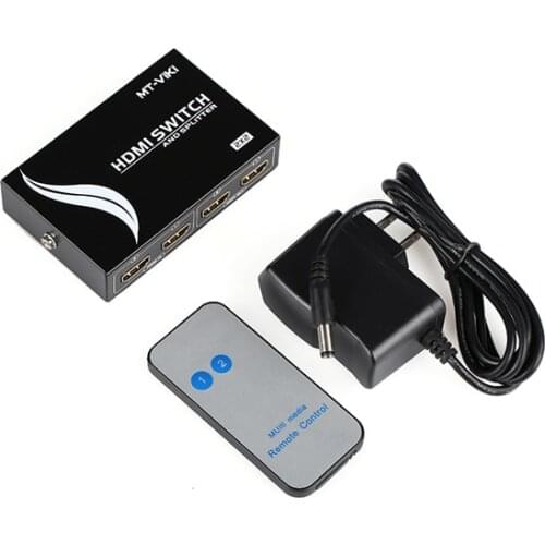 2 in 2 out HDMI Switch Splitter with IR remote control support HD 3D 1.4 VGA 1920 * 1440 1080P