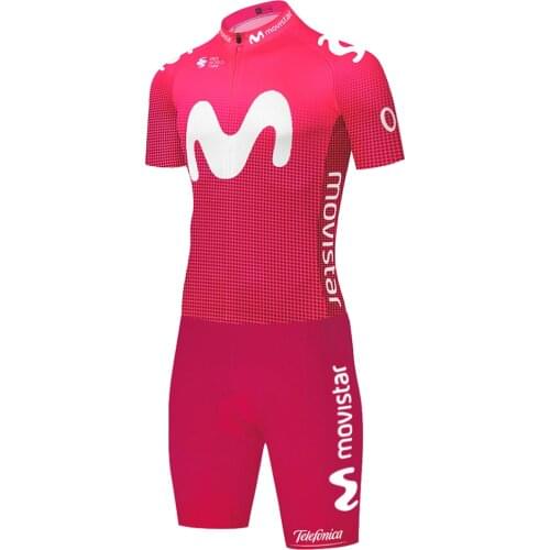 2020 bicycle clothes movistar cycling skinsuit one piece bicycle jumpsuit triathlon suit 20D gel pad quick dry bike body wear