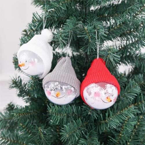 2022 New Year Decoration Transparent Ball Bubble Filled Creative Snowman Christmas Decoration Merry Christmas Gift Home Decor