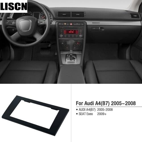 ABS Plastic Frame Radio Fascia For AUDI A4 B7 2005-2008 Auto Interface Dash CD Trim Installation Kits