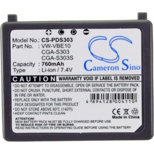 Cameron sino 760mah battery for PANASONIC SDR-S100 S100EG-S S100E-S S150 S150EB-S S150EG-S S150E-S S200 S300 CGA-S303 S303E