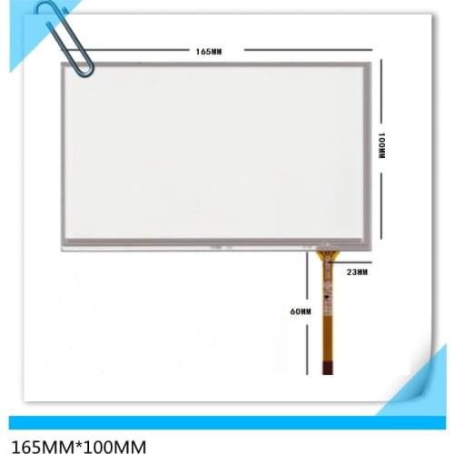 Free shipping 165*100 new 7 inch resistor car DVD navigation touch screen 165MM*100MM