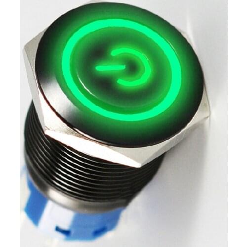 EE support Black 12V 5A LED Light Switch Car Accessories Metal 19mm Push Button Toggle Switch