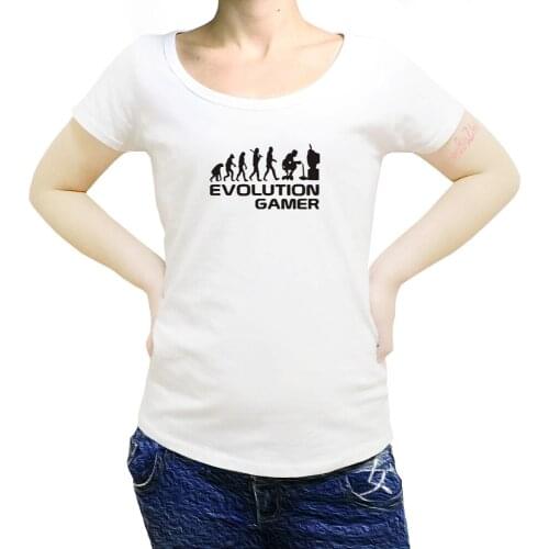 Evolution Of A Gamer PC Geek T-Shirts Summer Style Short Sleeve O-Neck Anime T Shirt women Clothing Plus Size Joke Tees sbz8497