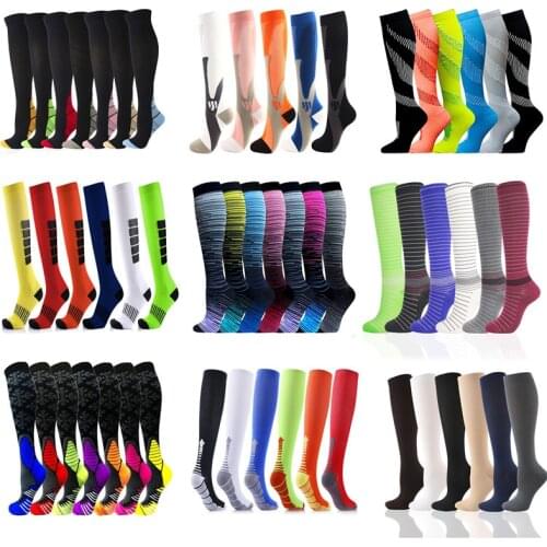 Multi Pairs Compression Stockings Wholesale Sports Sock Atheletic Soccer Stockings Men Women For Edema Diabetes Varicose Veins