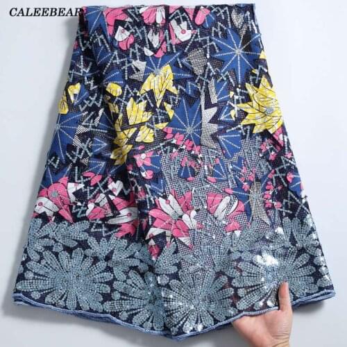 Latest African Sequin Lace Fabric 2021 High Quality Sequin Lace With Wax Nigerian Lace Fabric French Tulle Net Lace Fabric S2277