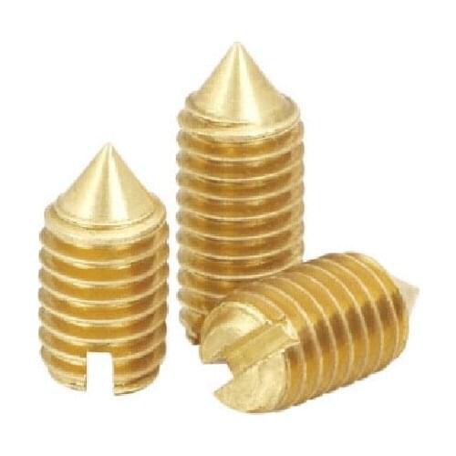 Brass slotted tip tightening machine meter headless stop screw M2M2.5M3M4M5* 2 3 4 5 6 8 10 12 14 15 16 20