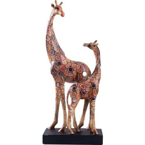 [MGT]Retro color giraffe animal model decoration statue modern minimalist style home living room decoration crafts gifts
