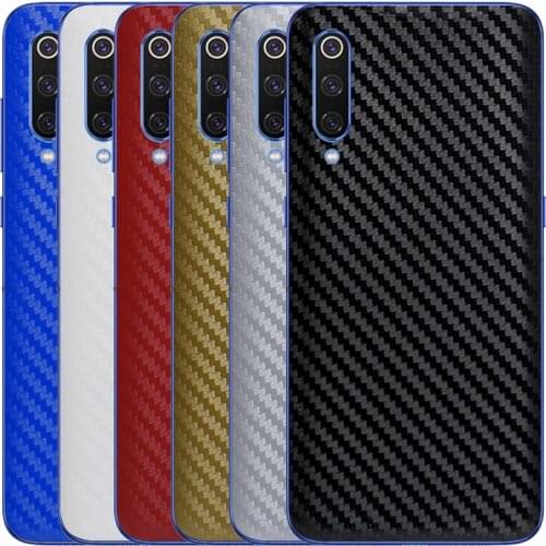 3D Carbon Fiber Skins Film Wrap Skin Phone Back Paste For XIAOMI Mi10 Pro Mi9 Mi8 Lite M8SE MIX2S MIX3 Redmi 7 Note 8 7 K20 Pro