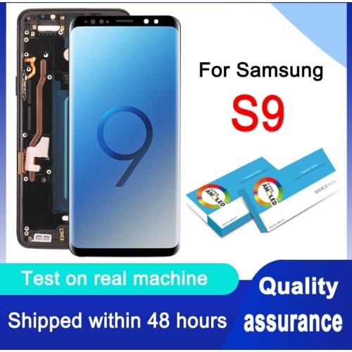 Original 5.8" Super AMOLED For Samsung Galaxy S9 Display Touch Screen Digitizer Assembly With Frame G960 G960F LCD