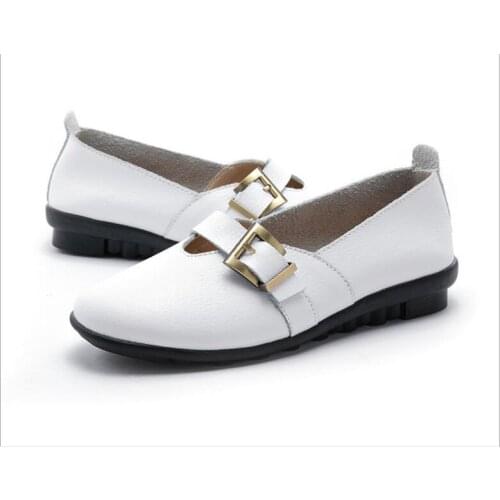 Autumn winter Solid Women Shoes Flats Fashion Comfortable Loafers Women Casual Shoes Classic Driving Woman Buckle Shoes
