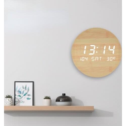 Simple Living Room Wall Clock Modern Design Digital Round Bedroom Wall Clock Nordic Silent Fashion Wandklok Office Decor EB5WC