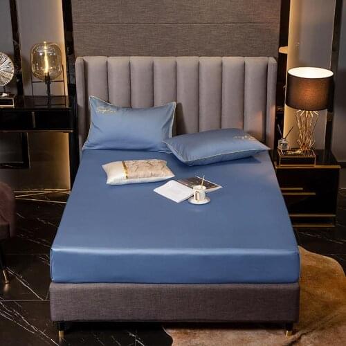 38 60S tribute satin Egyptian cotton fitted bed sheet mattress cover protection cover sheets bed cover elastic band sheets