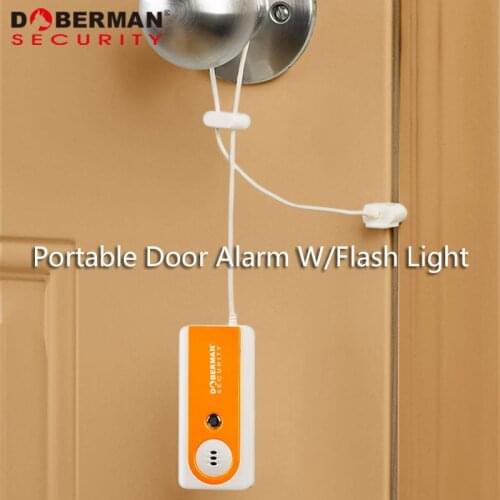 Security Alarm Window Door Travel Defense Protection Alarm Indoor Security Protection Portable Door Alarma with Flashlight