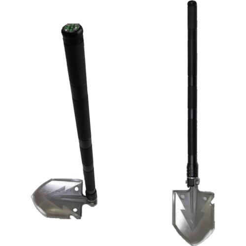 Length 74cm 4 section assembly Folding Shovel High quality Stainless steel Multifunctional pick hoe saw cutter spade garden tool