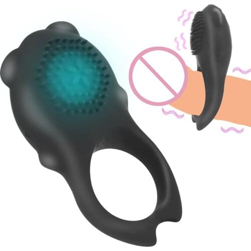 10 Mode Clitoris Stimulator Sex Shop Vibrating Cock Cage Sex Toys for Men Penis Ring Vibrator Delay Ejaculation