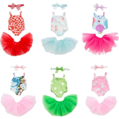 Handmade Casual Party Dress With Headband Clothes for 18'' Girl Doll Costume