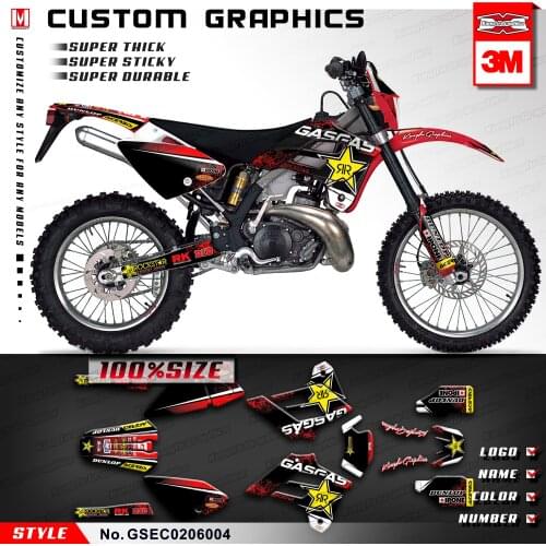 KUNGFU GRAPHICS Custom Vinyl Stickers Wrap Kit for GAS GAS EC 125 200 250 300 2002 2003 2004 2005 2006 (Style no. GSEC0206004)