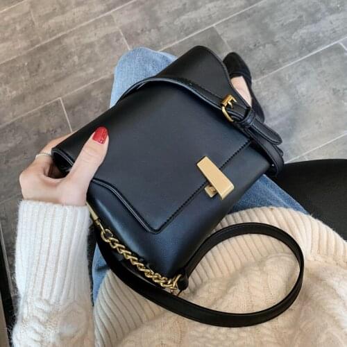 Vintage Square Crossbody Bag for Woman 2021 New High Quality PU Leather Womens Designer Handbag Lock Shoulder Messenger Bags