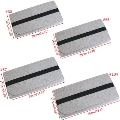 Large Capacity Portable Storage Organizer Felt Practical Elastic Band Durable Pouch Dust Proof Mechanical Keyboard Bag