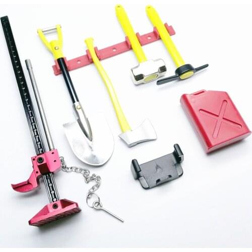 Climbing car changed to decorative mood accessories TRX4 SCX10 shovel hammer jack simulation parts 6 sets