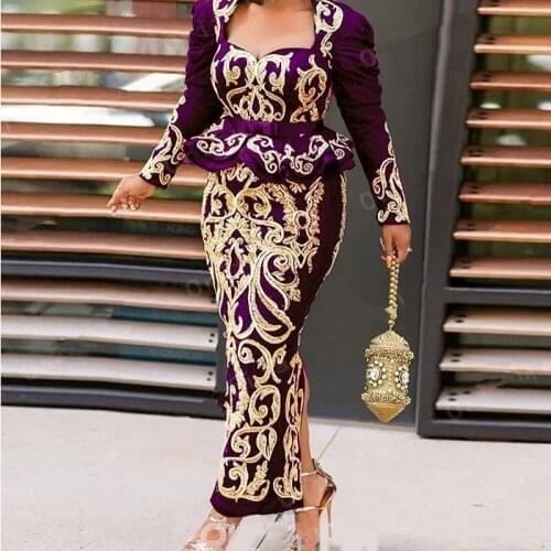 Vestidos De Novia Kosovo Albanian Caftan Evening Dresses 2021 Long Sleeves Applique Robe De Soirée De Mariage Prom Gowns