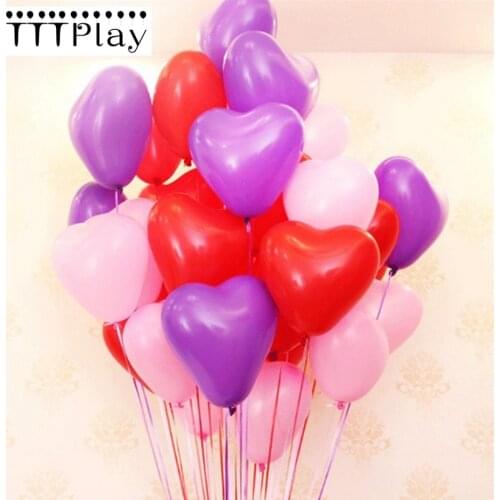 10pcs/lot Romantic 2.2g White Love Heart Latex Balloons Wedding Party Decoration Balloons Valentines Day Birthday Party Supplies