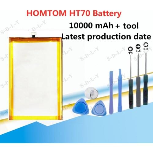 100% New Original homtom HT70 Battery 10000 mAh for HOMTOM HT70 Smart Phone