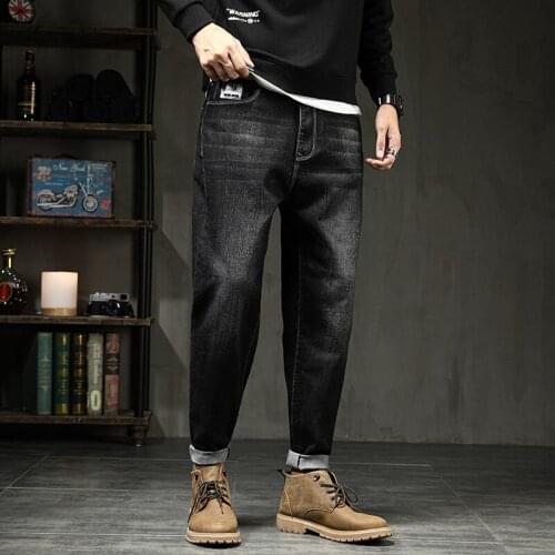 2021 Stretch Harem trousers jeans loose denim plus size small feet jeans fall new brand high quality young jeans