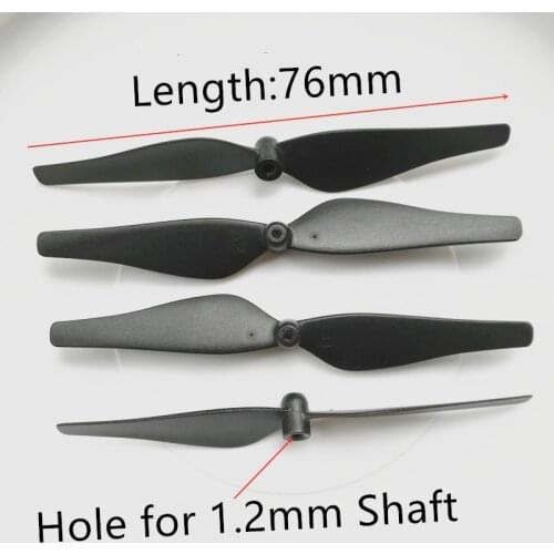 4pcs 76mm 7.6cm 1.2mm Hole CW CCW Propellers Mini Props Blades Spare Parts Accessories for RC FPV Drone Quadcopter Aircraft UVA