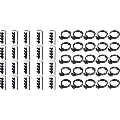 80Pcs Handlebar Front Fork Tube Screws For Xiaomi M365 Ninebot Es2 & 25Pcs Front Tube Stem Folding Insurance Circle Ring