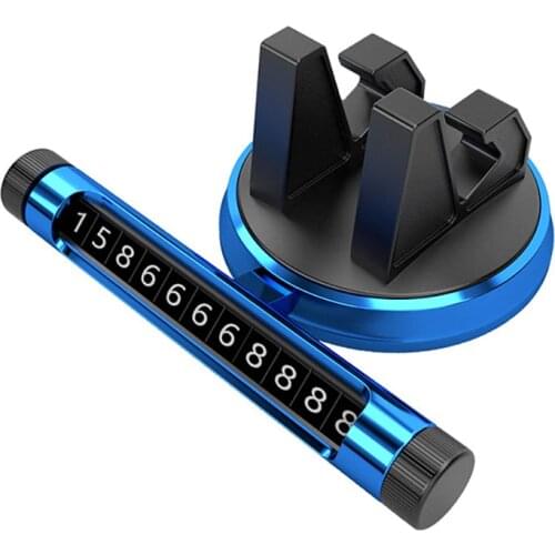 Car Accessories Multi-function Car mobile phone Holder Rotatable Hidden Magnetic Phone Number Card