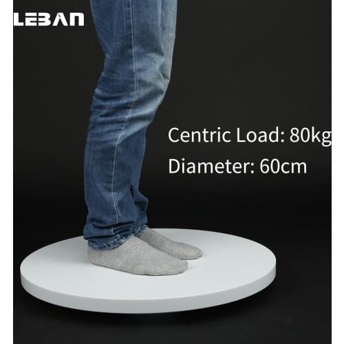 White 60cm / 24" 80KG Loading 360 3D Rotating Display Stand Turntable 110-220V
