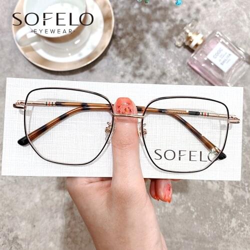 Big Prescription Glasses Frame Women Myopia Anti Blue Light Optical Eyeglasses Frame Ladies Clear Computer Spectacles Frame 2021