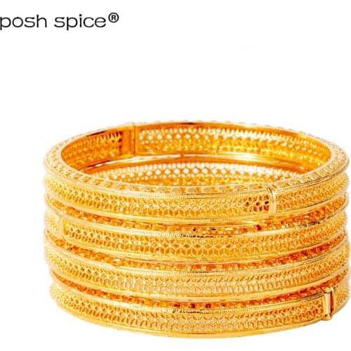 Dubai Bangles for Women Ethiopian Bracelets&Bangles African Gold Bangle with Charm Wedding Jewelry Indian Bracelets