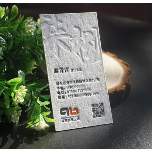 Cotton papaer business card brochuer/graphic design name card customize