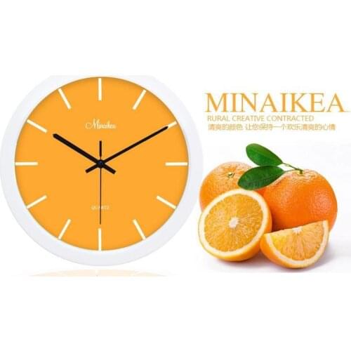 Quieten 14 candy color living room wall clock modern fashion brief quartz watches and clocks Large mute clock