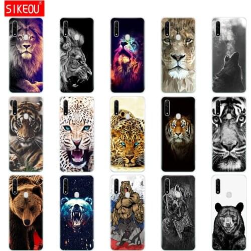 For OPPO A31 Case Soft Silicon TPU Back For Oppo A 31 2020 OppoA31 CPH2015 Phone Cover Bumper Bag 6.5inch wolf tiger lion bear