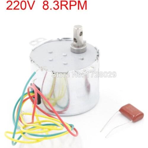 AC Gear Motor Metal Shell 8.3RPM 6W Watts 50Hz AC 220V Synchronous Motor 50KTYZ