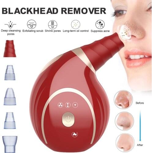 Small Conch Electric Vacuum Blackhead Remover Facial Skin Blemishes Removal Pore Acne Cleaner Device Comedone Extractor