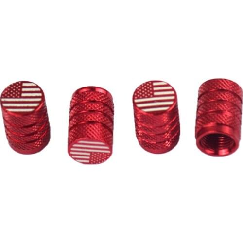 USA Flag Tire Valve Stem Caps Universal fit for Cars, SUVs, Bikes, Bicycles, Trucks, Motorcycles, Light-Weight Aluminum Alloy