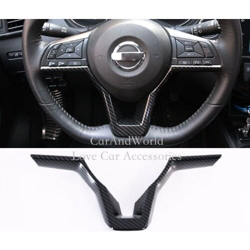 For Nissan Leaf 2018 2019 Interior Steering Wheel Adjust Switch Button Sequin Cover Panel Trim Chrome Decoration Car Accessories