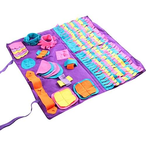 Pet Dog Sniff Mat Puppy Interactive Play Mat Sniffing Train Puzzle Game Find Food Carpet Snuffle Pad Doghouse Carpet