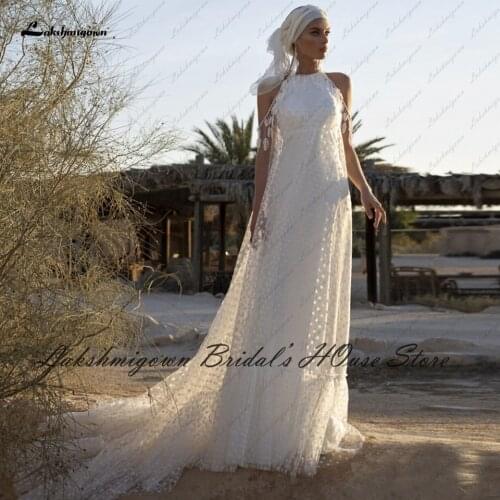 Lakshmigown Princess Boho Women Wedding Dress A Line Style 2021 Vestido Vintage Bridal Dress Country Wedding Gowns Custom Made